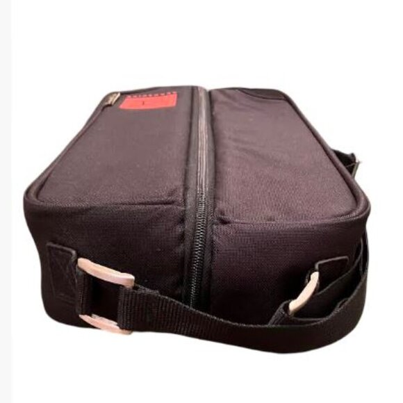 Picnic at Ascot Sunset Wine Carrier with Glasses  Napkins  Winged Corkscrew  EUC - Picture 8 of 15